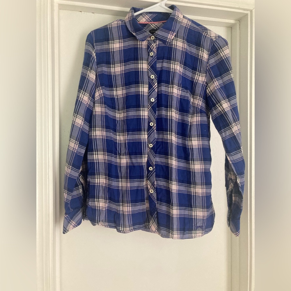 Talbots Blue Plaid Women’s  Shirt